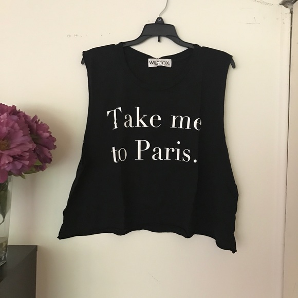 NWT Wildfox "Take Me To Paris" Tank size L - Picture 3 of 8
